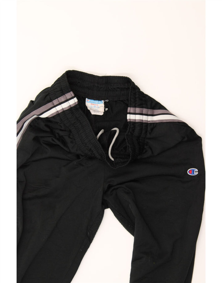 CHAMPION Mens Tracksuit Trousers Small  Black Polyester Vintage Champion and Second-Hand Champion from Messina Hembry 