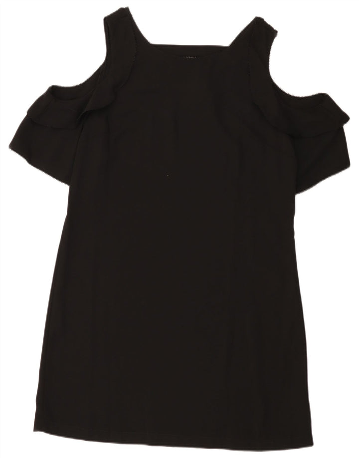 Abito da donna con spalle scoperte Successivo UK 12 Poliestere nero medio