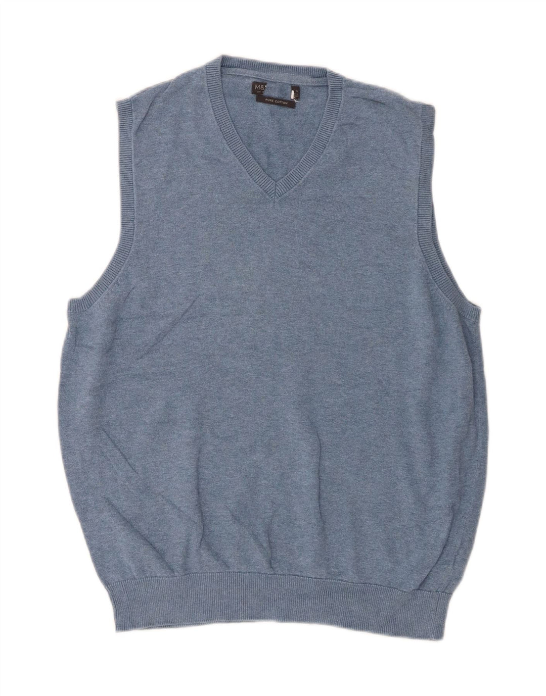 Canottiera da uomo Marks & Spencer grande in cotone blu