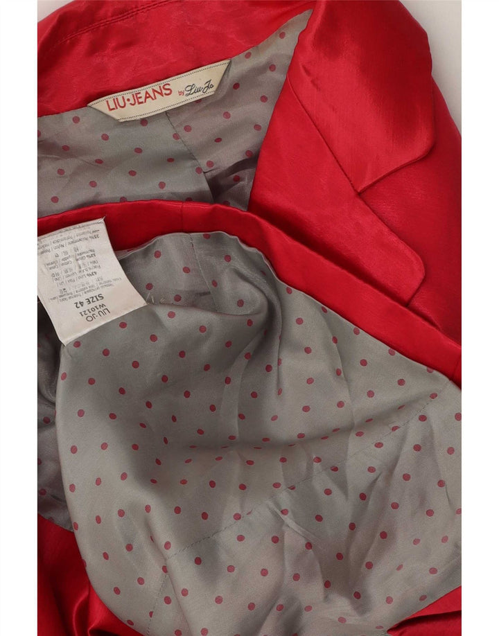 Giacca Blazer 2 Bottoni Donna Liu Jo IT 42 Lino Rosa Medio