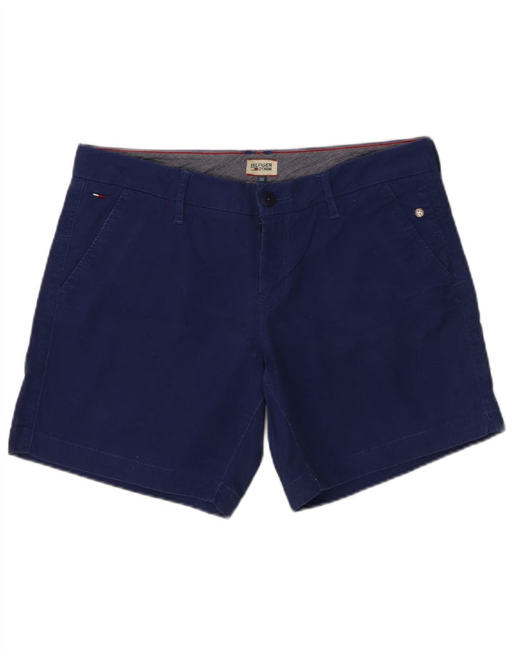 Pantaloncini chino da donna Tommy Hilfiger W30 cotone blu medio