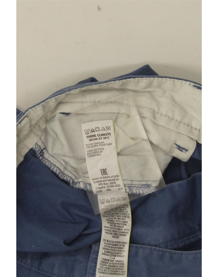 Pantaloncini chino da uomo Marks & Spencer W38 XL cotone blu