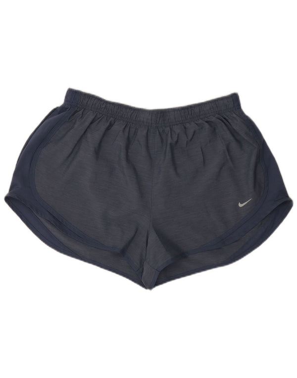 Nike Womens Dri Fit Sport Shorts UK 18 XL Navy Blue Flecked Polyester