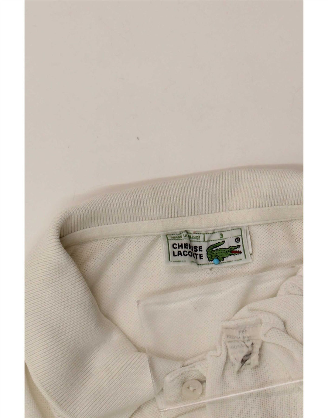 Polo da uomo Lacoste taglia 3 piccola in cotone bianco