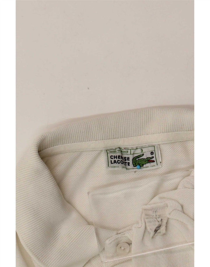 Polo da uomo Lacoste taglia 3 piccola in cotone bianco
