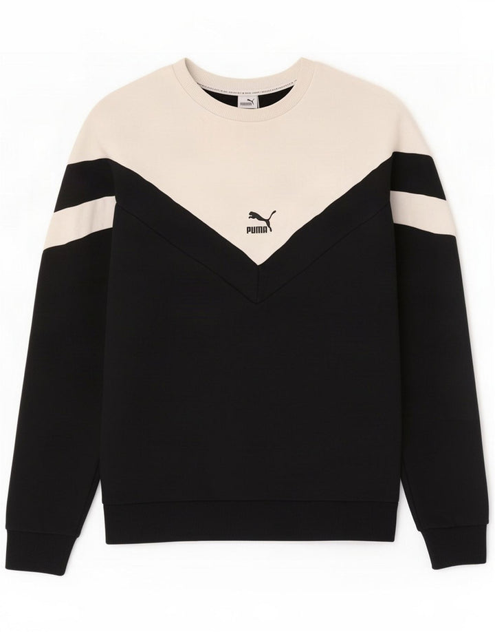 Puma Felpa da uomo Maglione Medium Black Colourblock