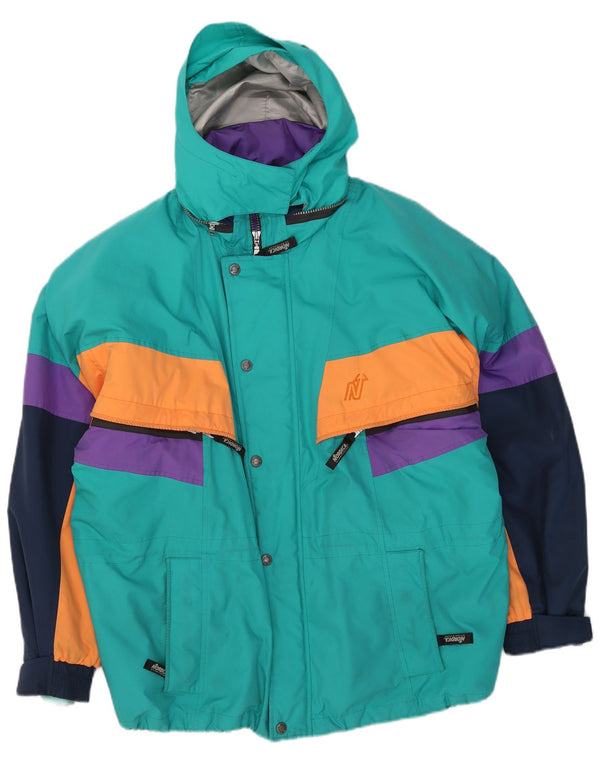 Giacca da sci da uomo NORDICA vestibilità ampia con cappuccio IT 50 Large Blue Colourblock