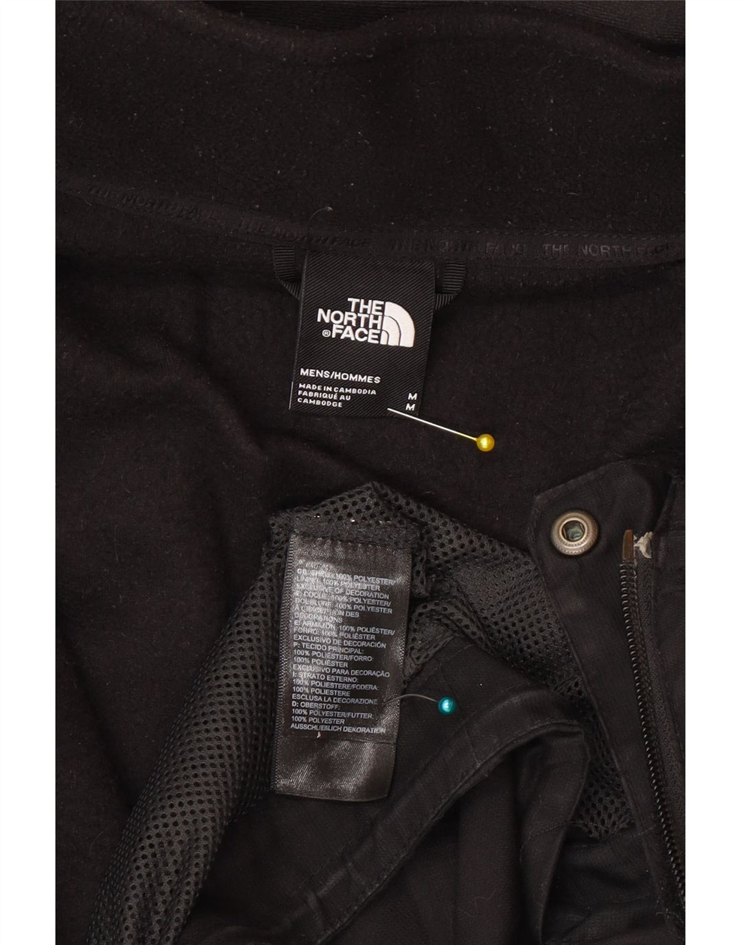 Giacca a vento con cappuccio da uomo The North Face UK 38 poliestere nero medio