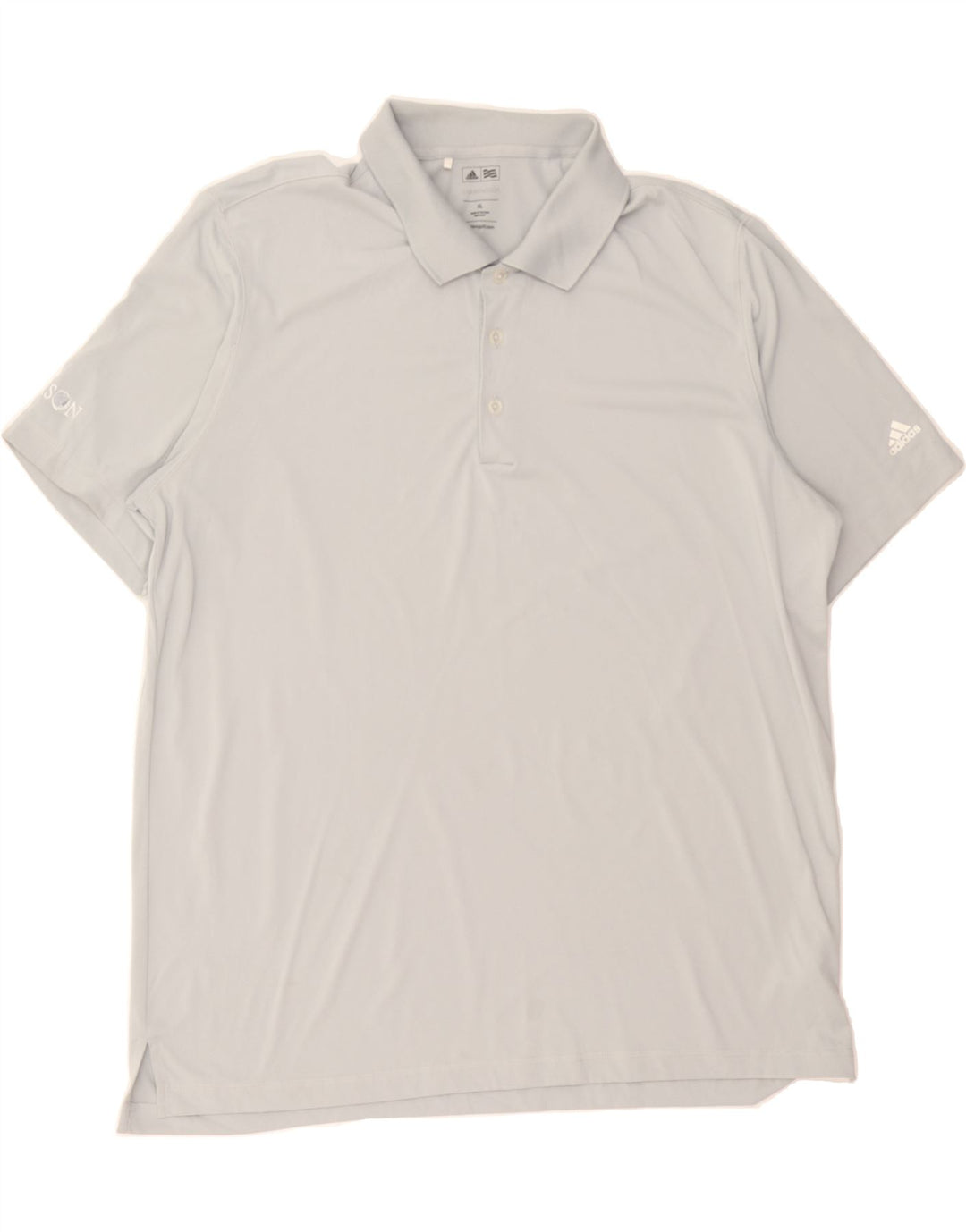 ADIDAS Mens Polo Shirt XL Grey Polyester Vintage Adidas and Second-Hand Adidas from Messina Hembry 