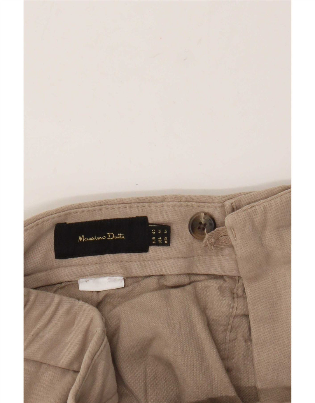 Pantaloni chino slim da uomo Massimo Dutti EU 40 Medium W31 L30 Beige