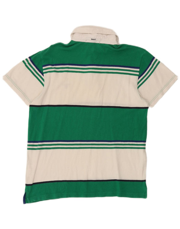 Polo da rugby da uomo Gant in cotone color block verde medio