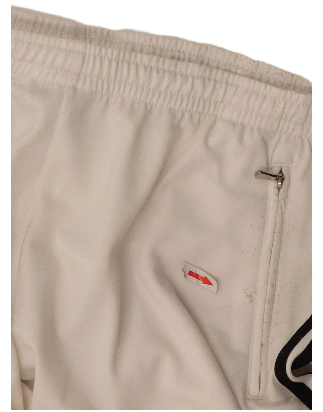 Pantaloni da tuta da uomo ADIDAS UK 42/44 Large in poliestere bianco sporco