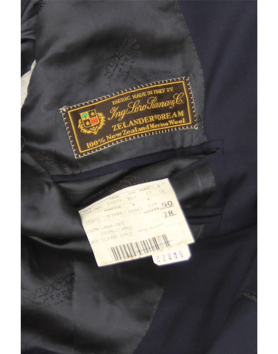 Giacca blazer da uomo a 2 bottoni Ing Loro Piona & Co. IT 50 Large Blu Navy
