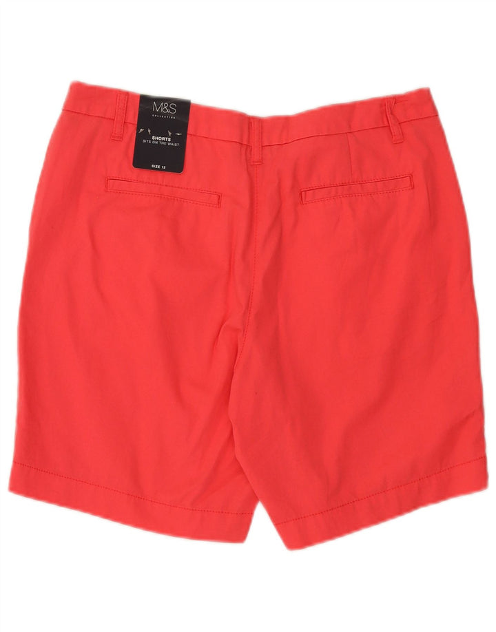 Pantaloncini chino da donna Marks & Spencer UK 12 medi W32 cotone rosa