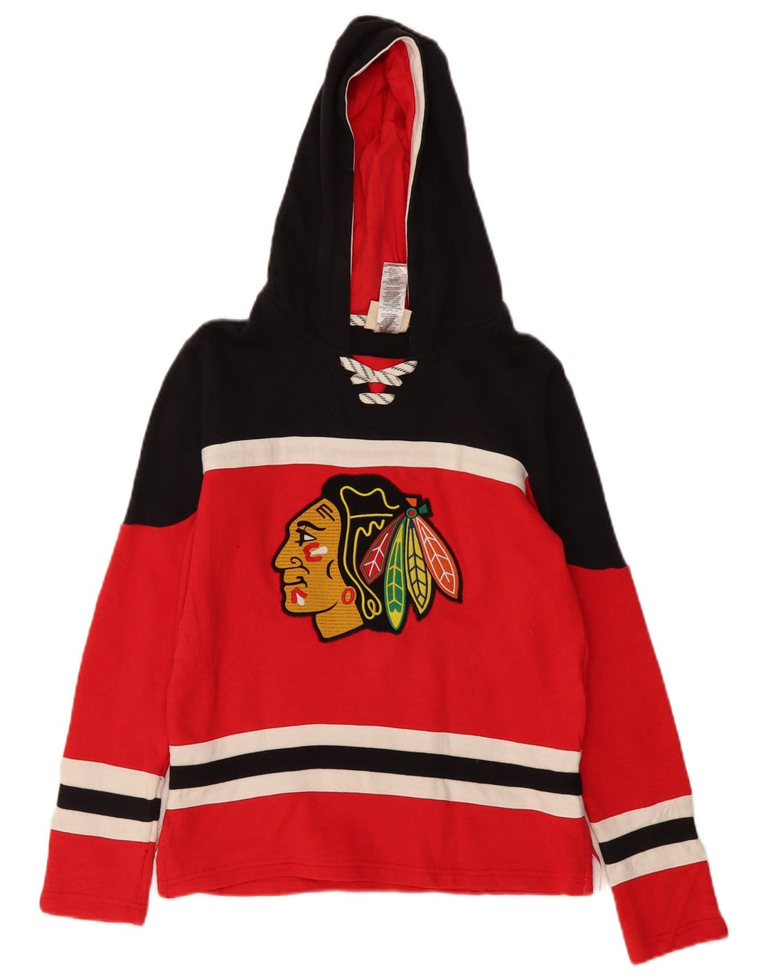 Maglione con cappuccio NHL Chicago Blackhawks da bambino 10-11 anni rosso medio