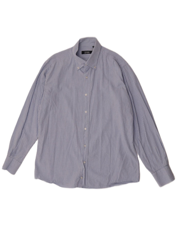 Camicia Trussardi Uomo Taglia 41 42 Large Blue Check