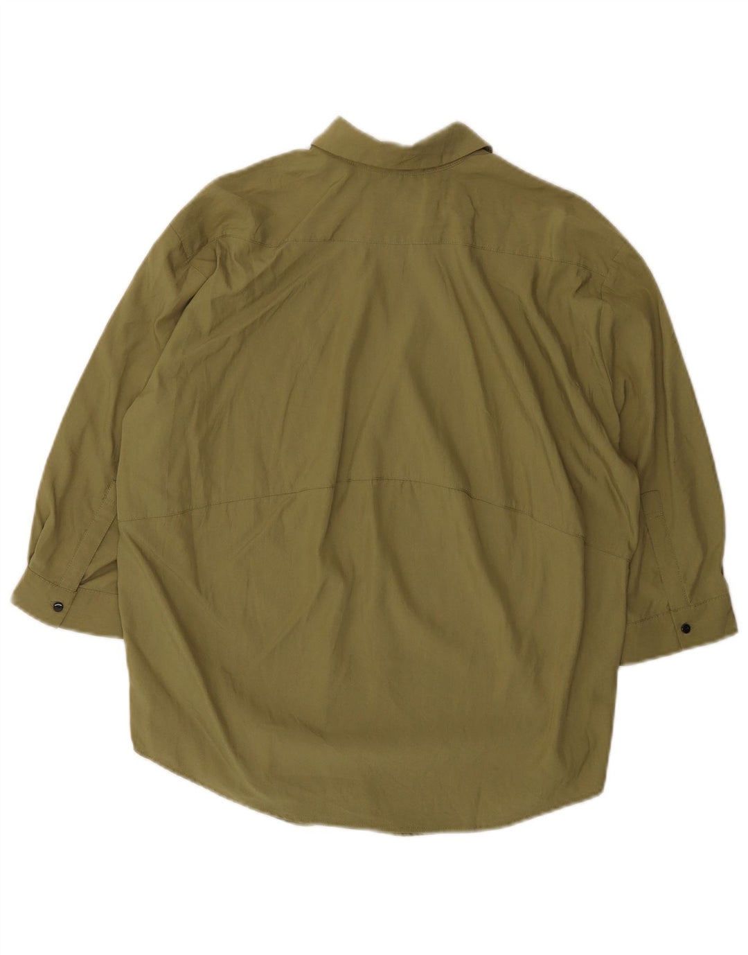 Maglia pullover oversize con maniche a 3/4 da donna Zara UK 6 XS Lyocell kaki