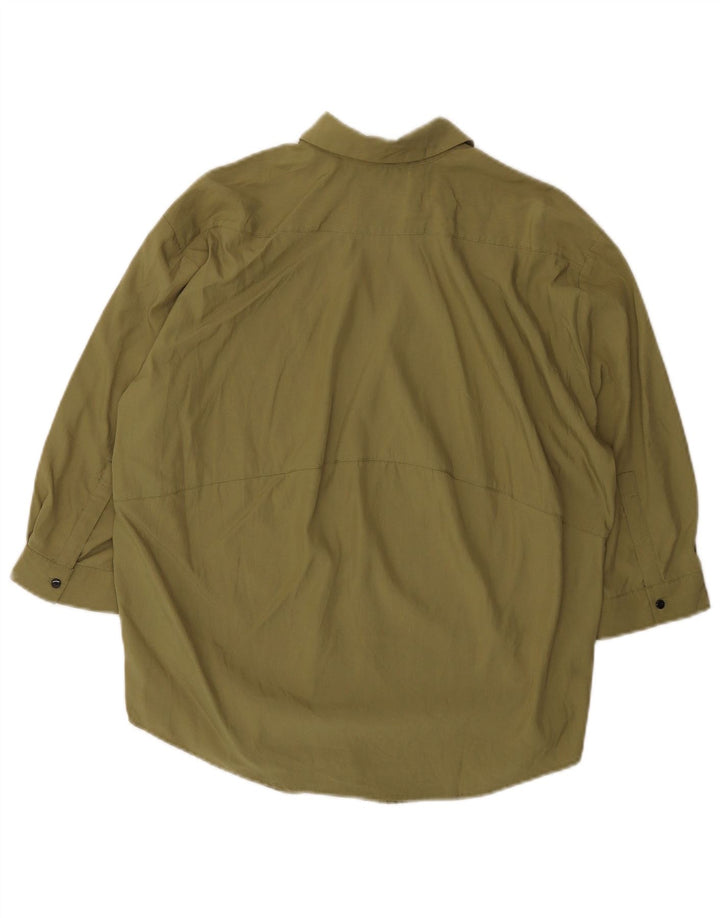 Maglia pullover oversize con maniche a 3/4 da donna Zara UK 6 XS Lyocell kaki