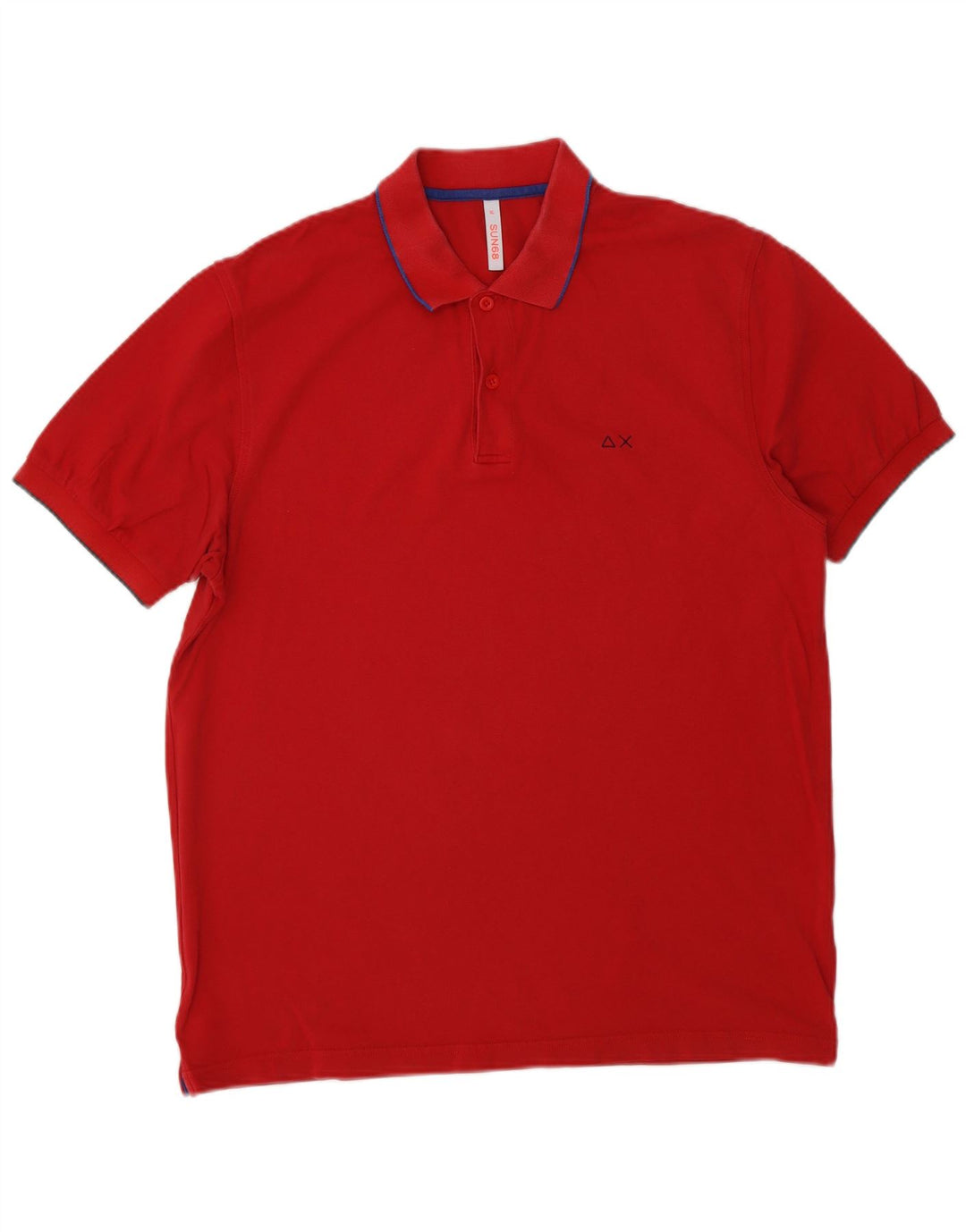Polo da uomo SUN68 XL in cotone rosso