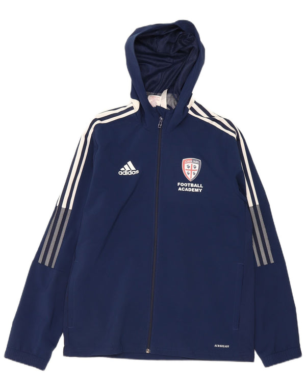 Giacca da ginnastica Adidas Cagliari Graphic da ragazzo 13-14 anni blu navy