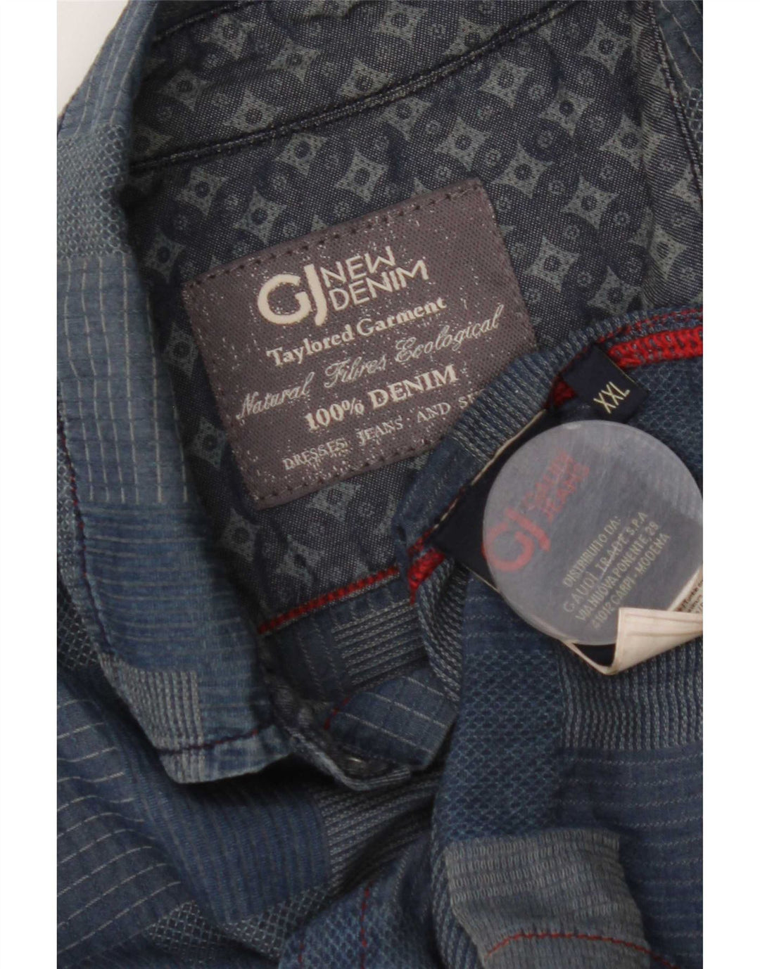 Camicia da uomo Gaudi 2XL Cotone patchwork blu