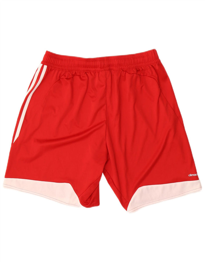 Pantaloncini sportivi Adidas Climacool da uomo grandi in poliestere color block rosso