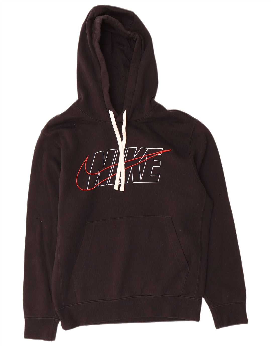 Felpa con cappuccio grafica Nike da uomo piccola in cotone nero