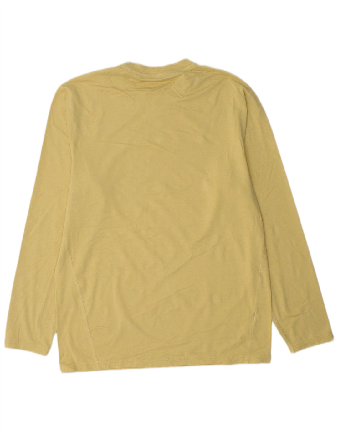 EDDIE BAUER Top da uomo a manica lunga piccolo in poliestere giallo