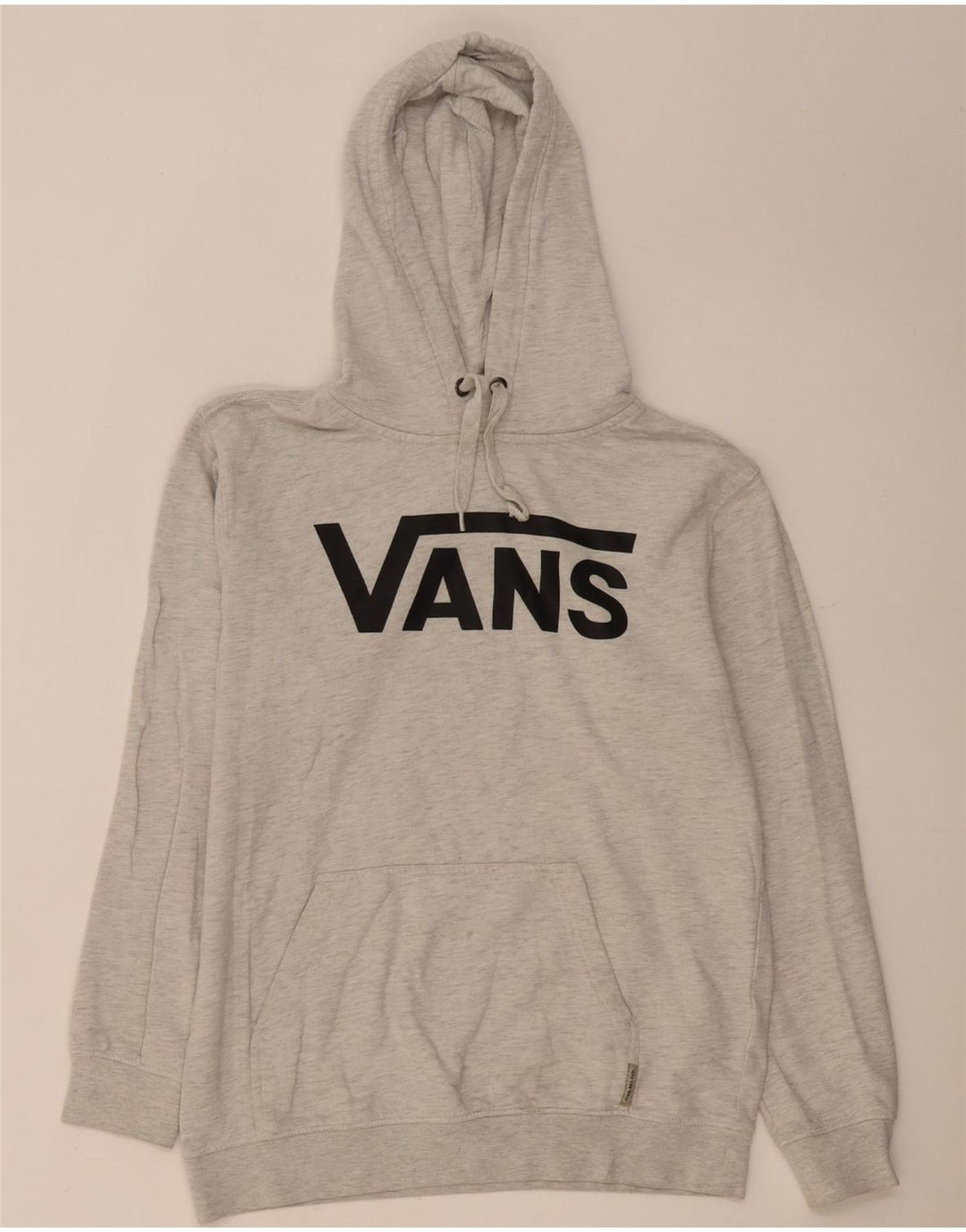 Felpa con cappuccio grafica da uomo Vans Small in cotone chiazzato grigio