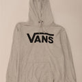 Felpa con cappuccio grafica da uomo Vans Small in cotone chiazzato grigio