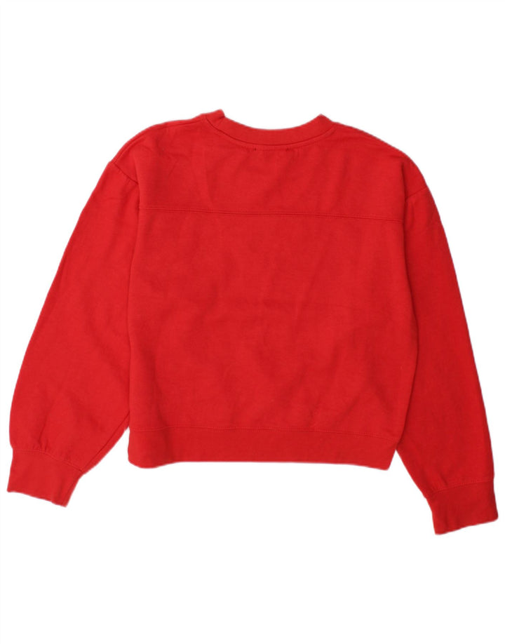 Felpa oversize da donna Zara UK 10 piccola rossa in poliestere