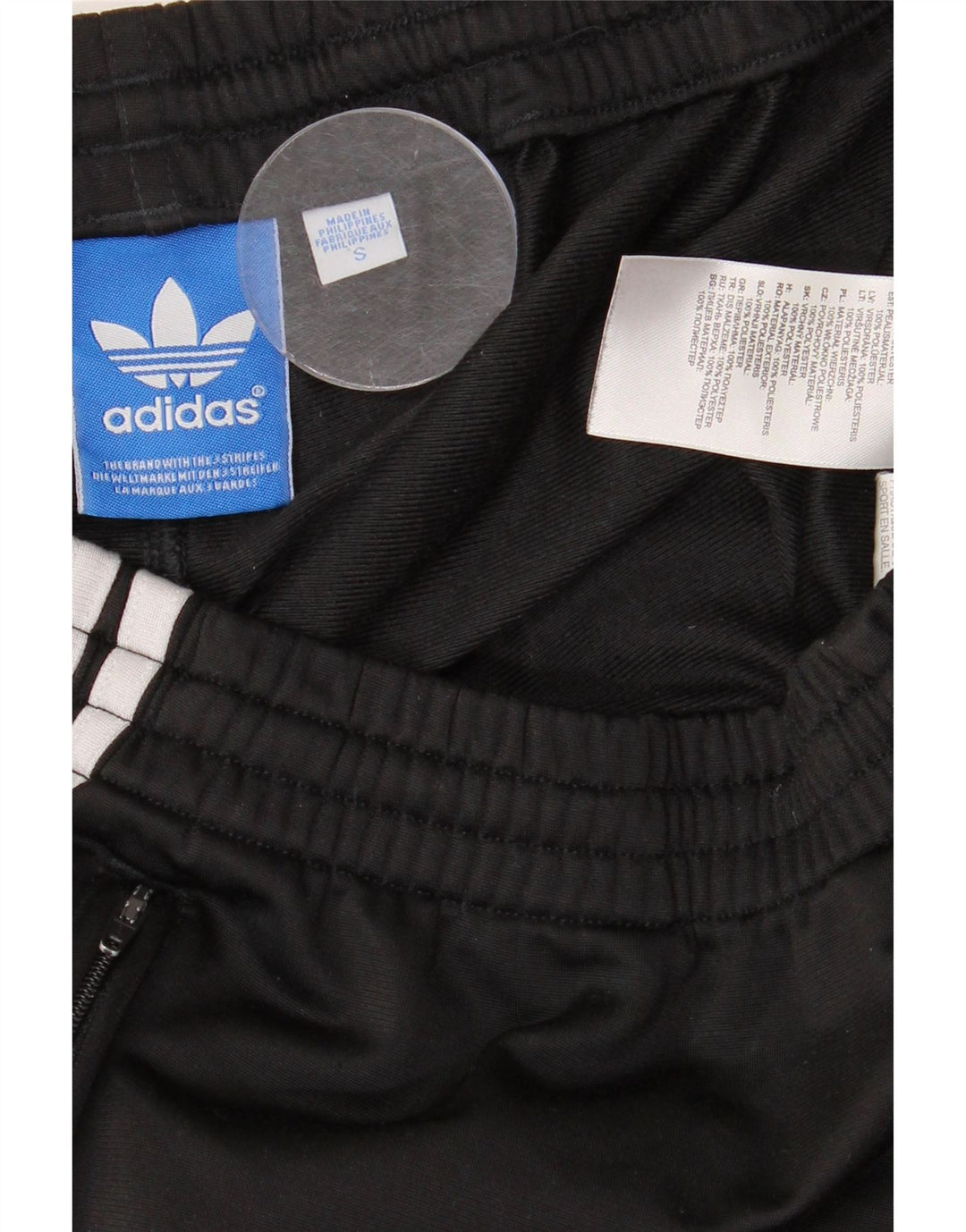 Pantaloni da tuta da uomo Adidas Small neri in poliestere