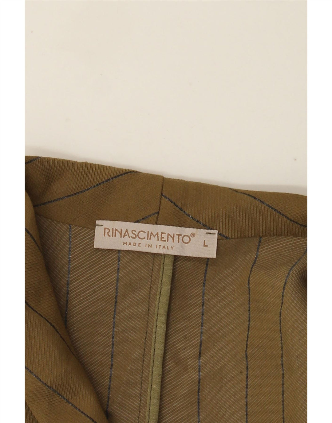 Giacca Blazer Senza Maniche da Donna Rinascimento UK 14 Grandi Righe Cachi