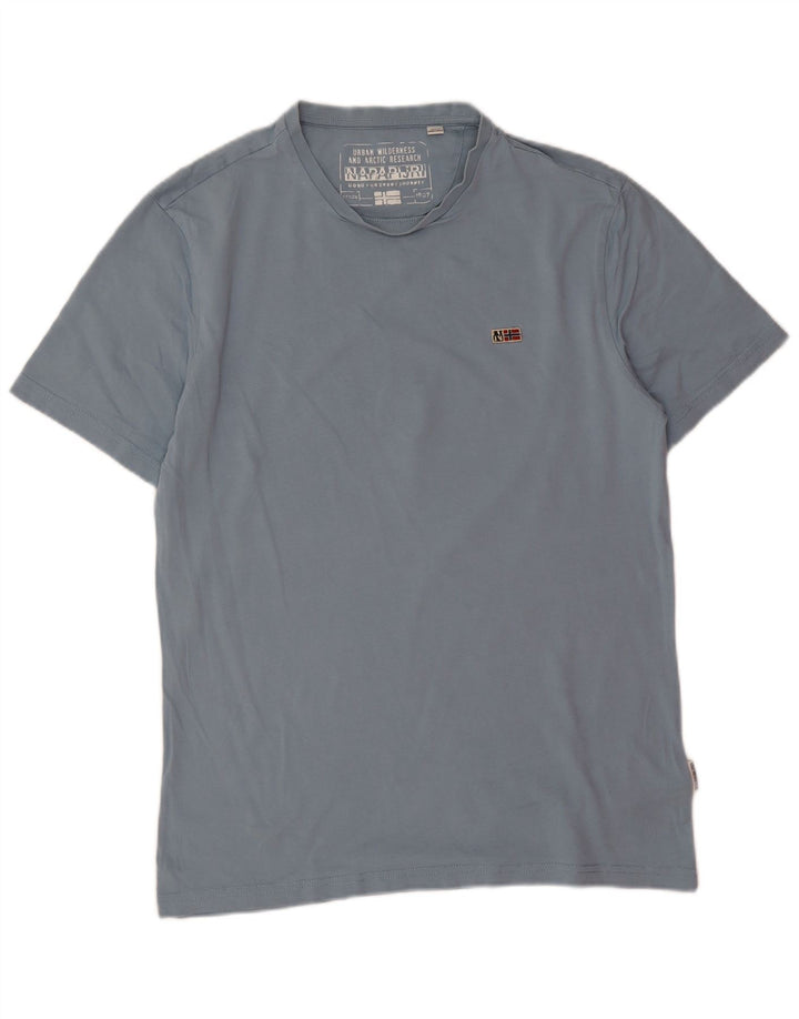 T-shirt da uomo Napapijri Top in cotone blu medio