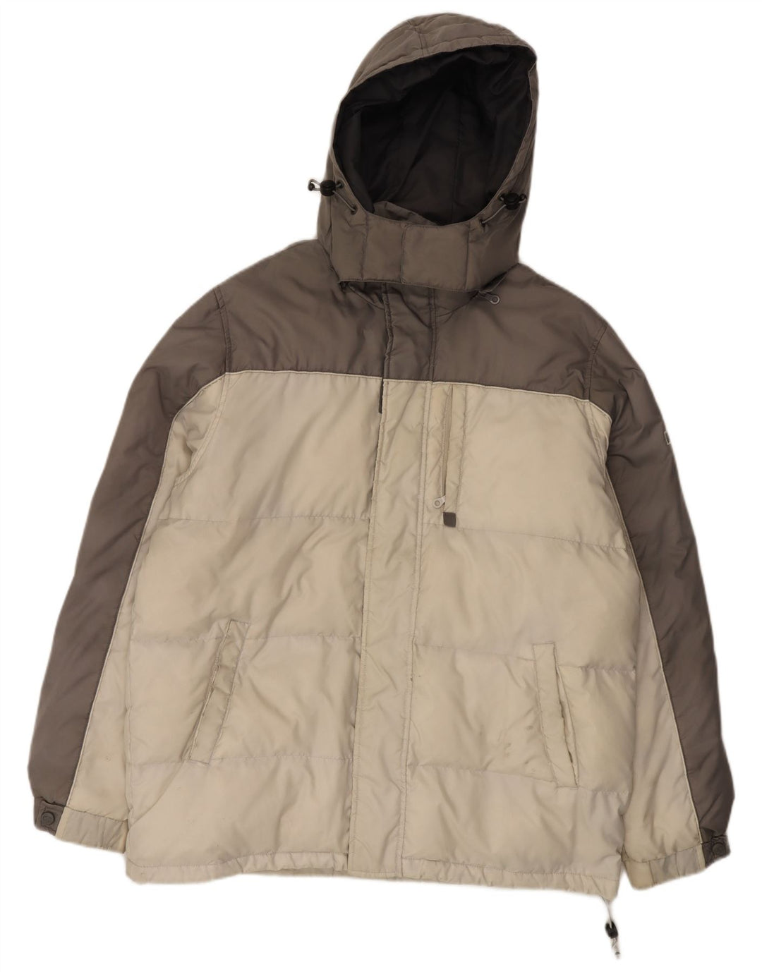Giacca imbottita con cappuccio da uomo Champion UK 40 Large Grey Colourblock