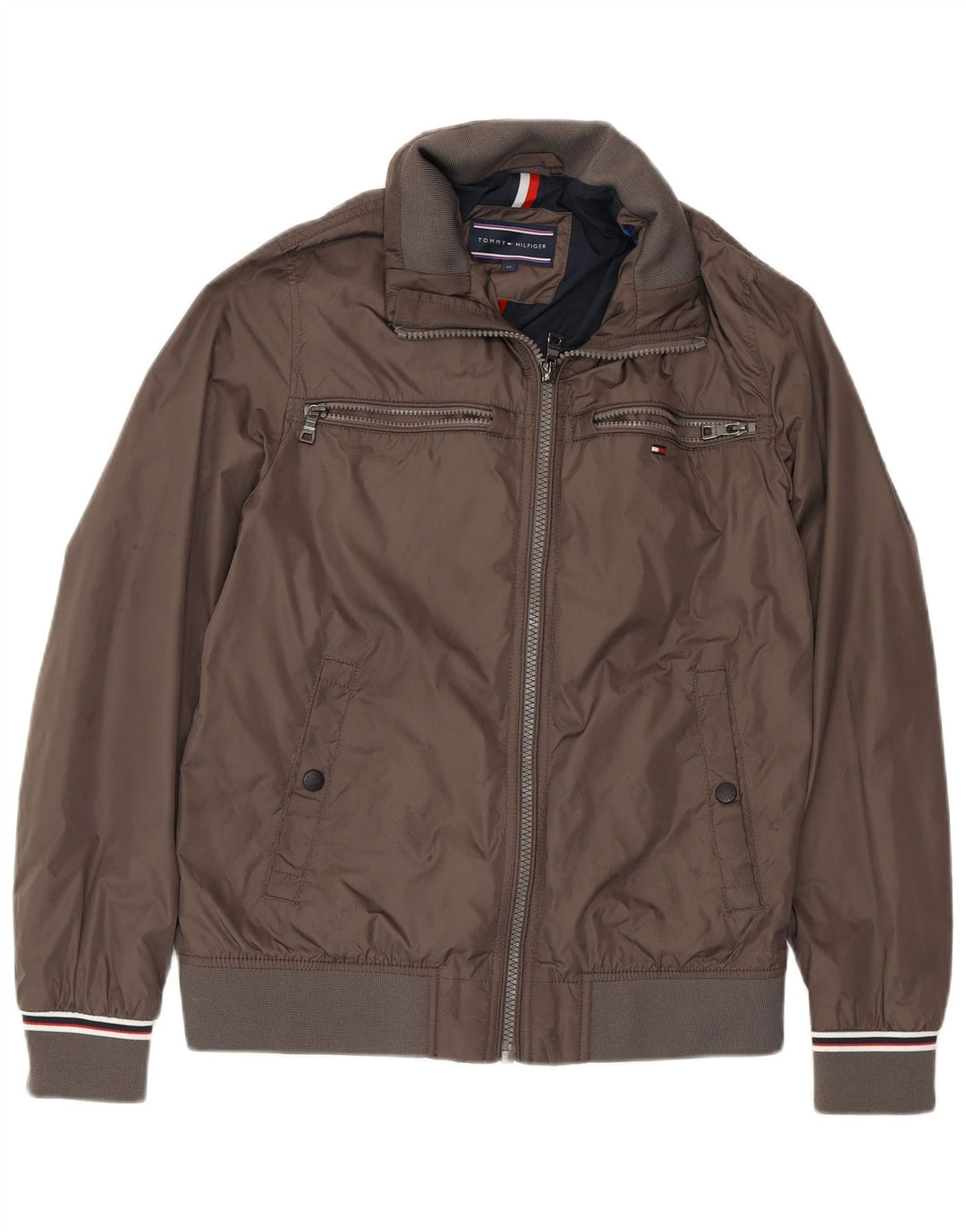 TOMMY HILFIGER Giubbotto bomber da uomo UK 38 Poliammide marrone medio