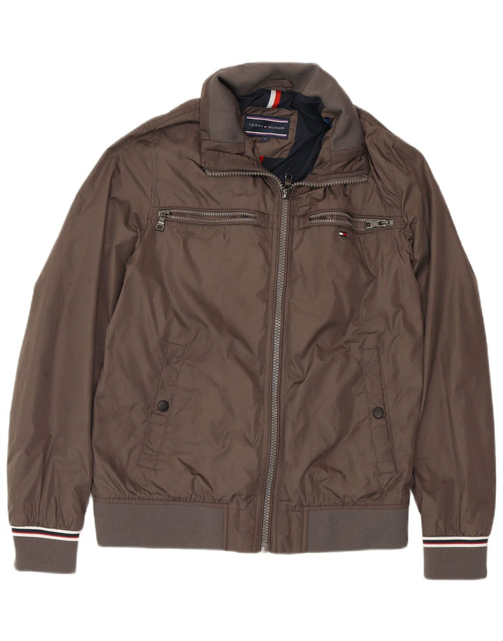 TOMMY HILFIGER Giubbotto bomber da uomo UK 38 Poliammide marrone medio