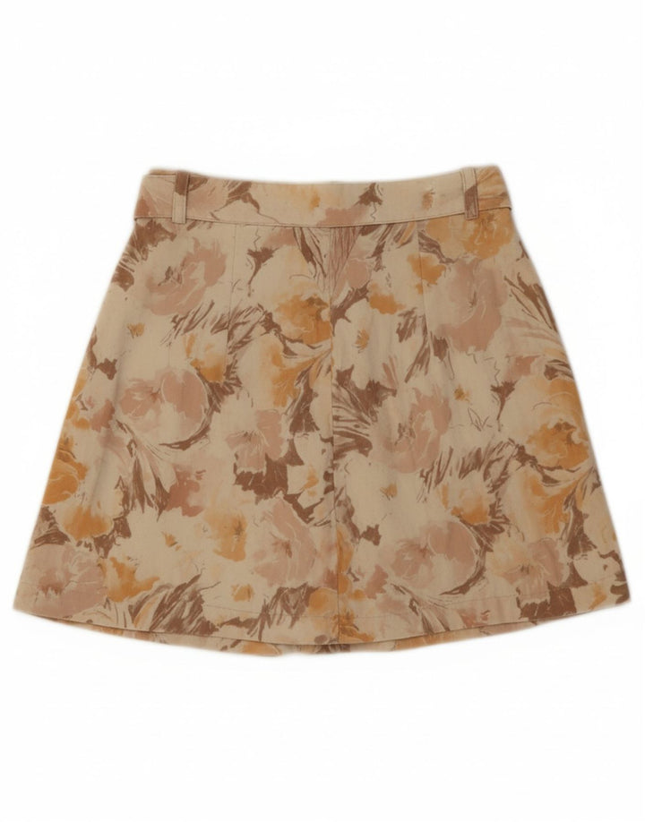 VINTAGE Womens Chino Shorts Small W28  Beige Floral Vintage Vintage and Second-Hand Vintage from Messina Hembry 