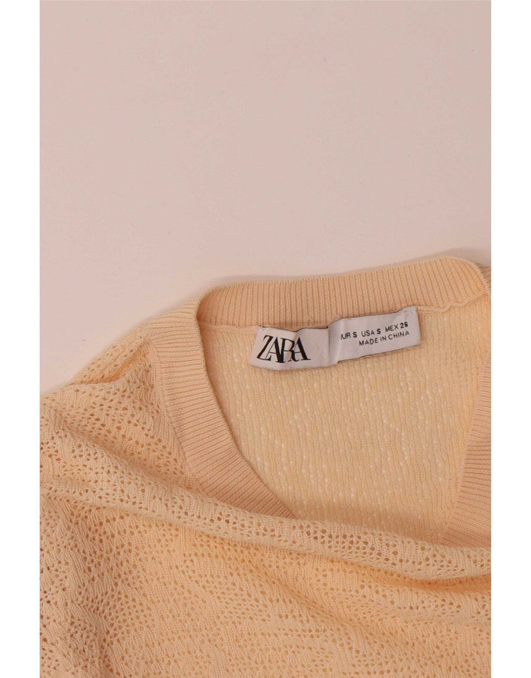 Top Zara da donna a maniche lunghe UK 8 Small Beige