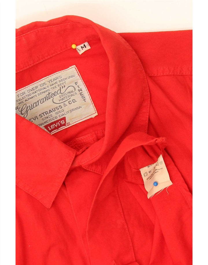 Camicia a maniche corte da uomo Levi's in cotone rosso medio