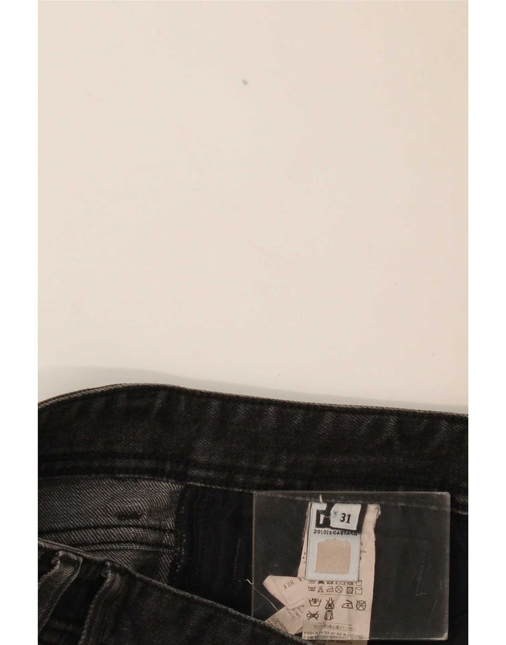 Jeans slim da donna Dolce & Gabbana W31 L31 cotone nero