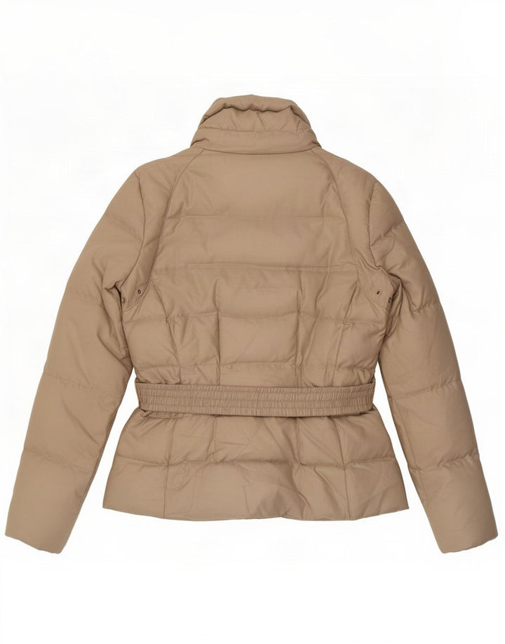 Giacca imbottita da donna Zara UK 16 grande poliestere beige