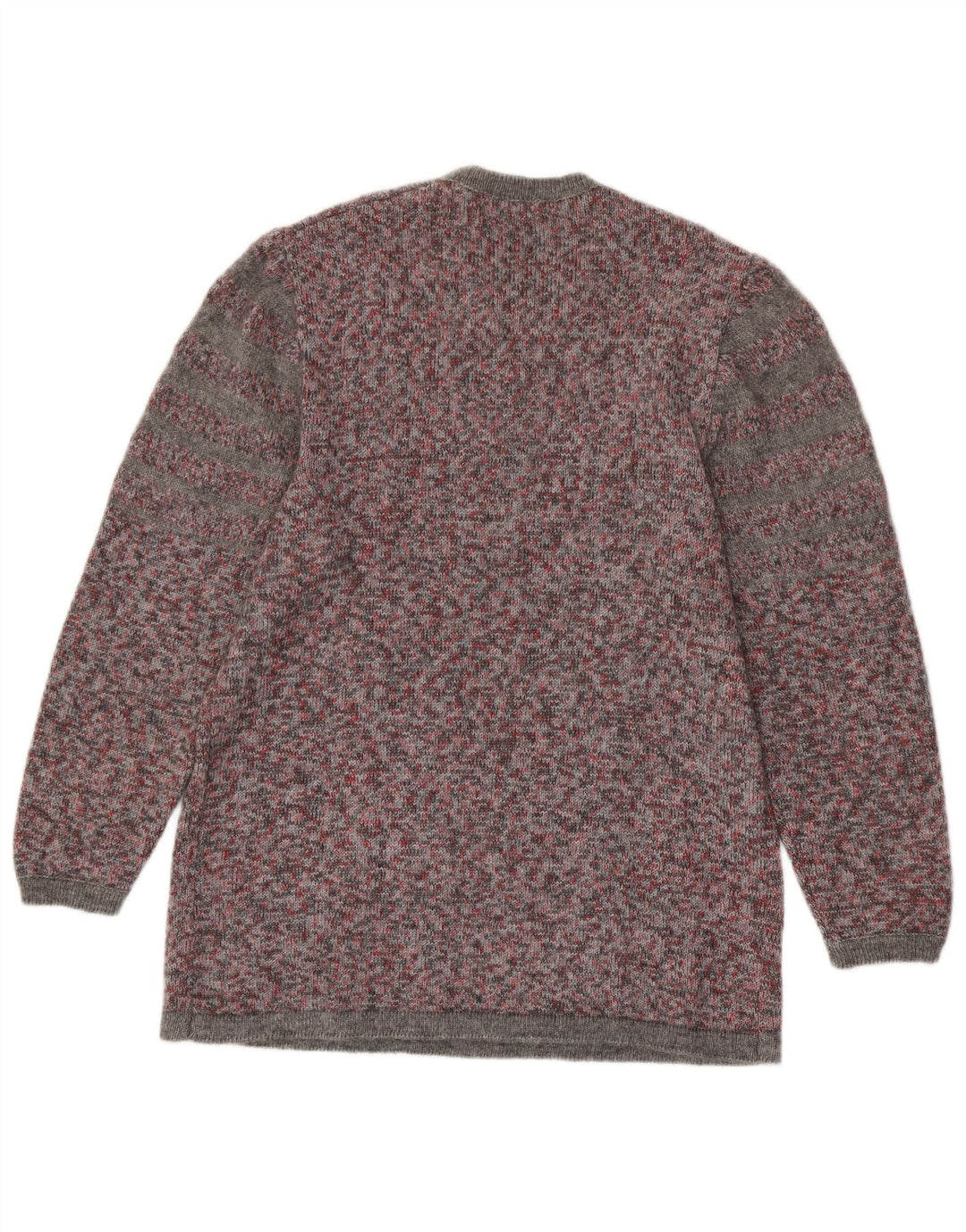 Maglione maglione girocollo da donna VINTAGE UK 16 grande chiazzato multicolore