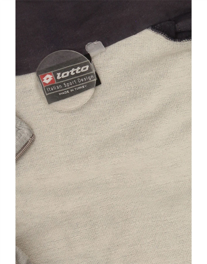 LOTTO Mens Tracksuit Top Jacket Medium Grey Colourblock