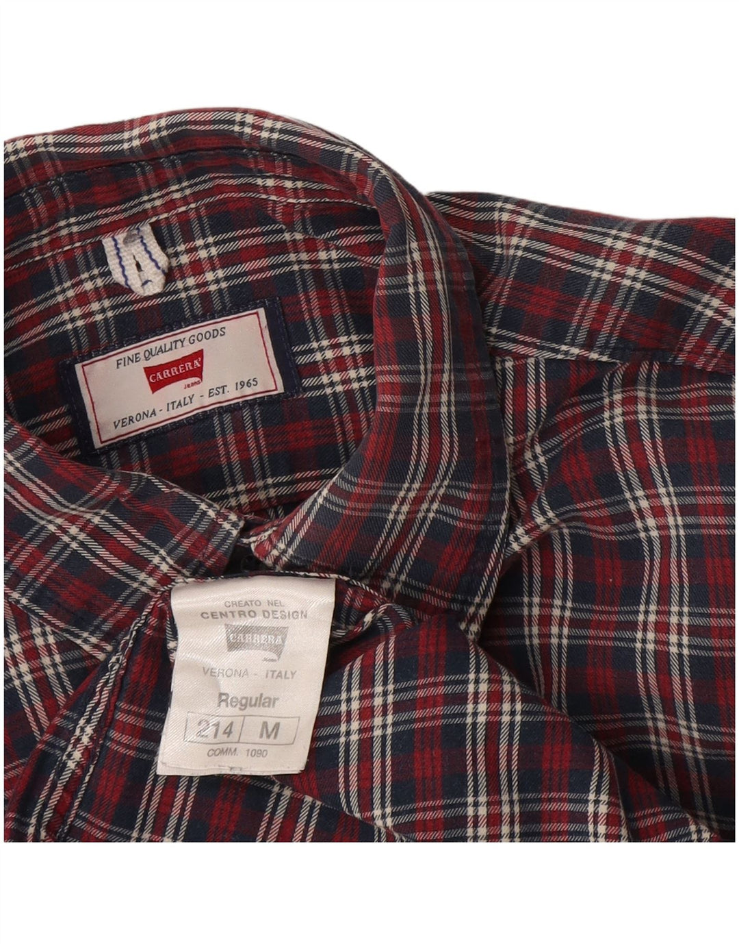 Carrera Camicia da uomo in flanella vestibilità regolare in cotone a quadri rosso medio
