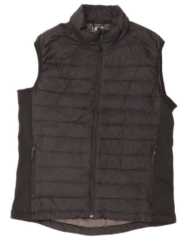 Gilet imbottito da uomo Jack Wolfskin UK 34 XS poliestere nero