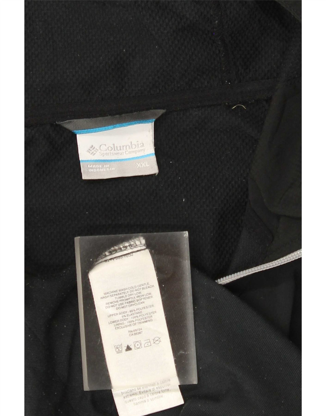 Giacca da tuta da uomo con cappuccio Columbia 2XL Poliestere color block nero