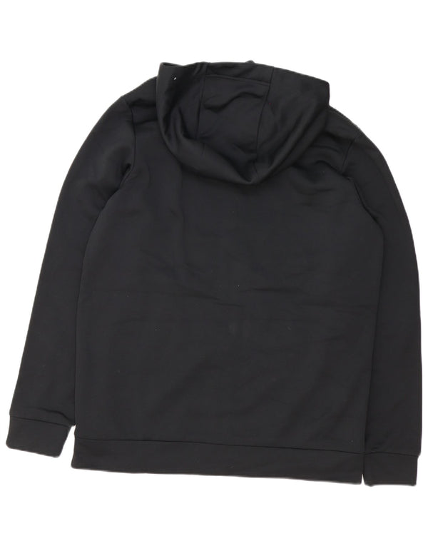 Felpa con cappuccio e zip Nike Therma-Fit da uomo in poliestere nero medio