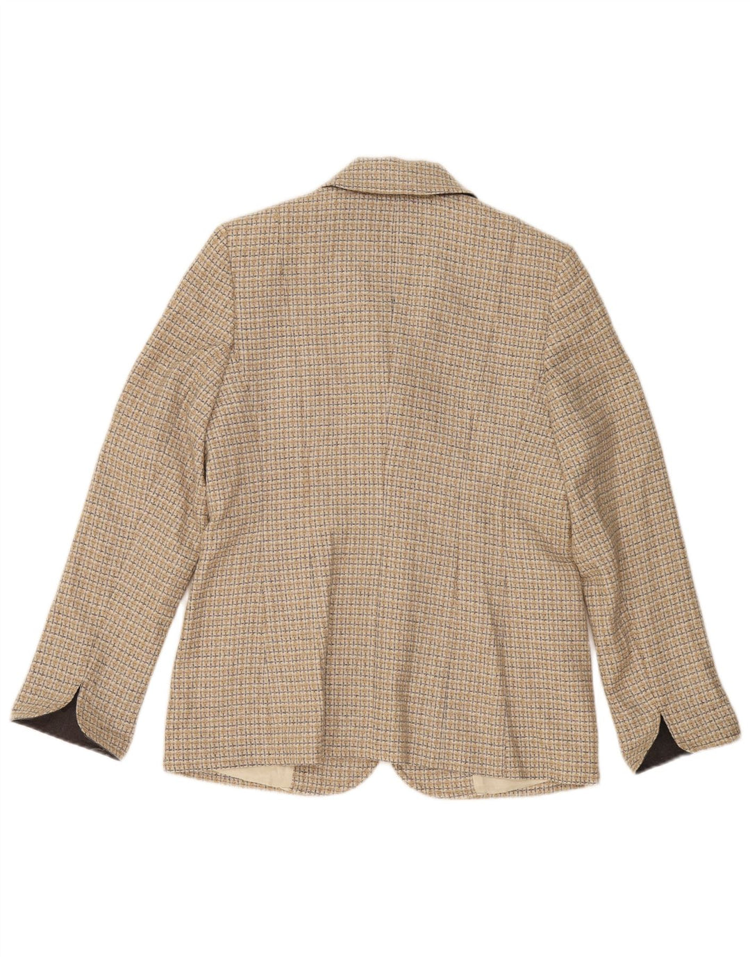 Giacca blazer da donna a 4 bottoni Barbara Kessels EU 38 lana a quadri beige medio
