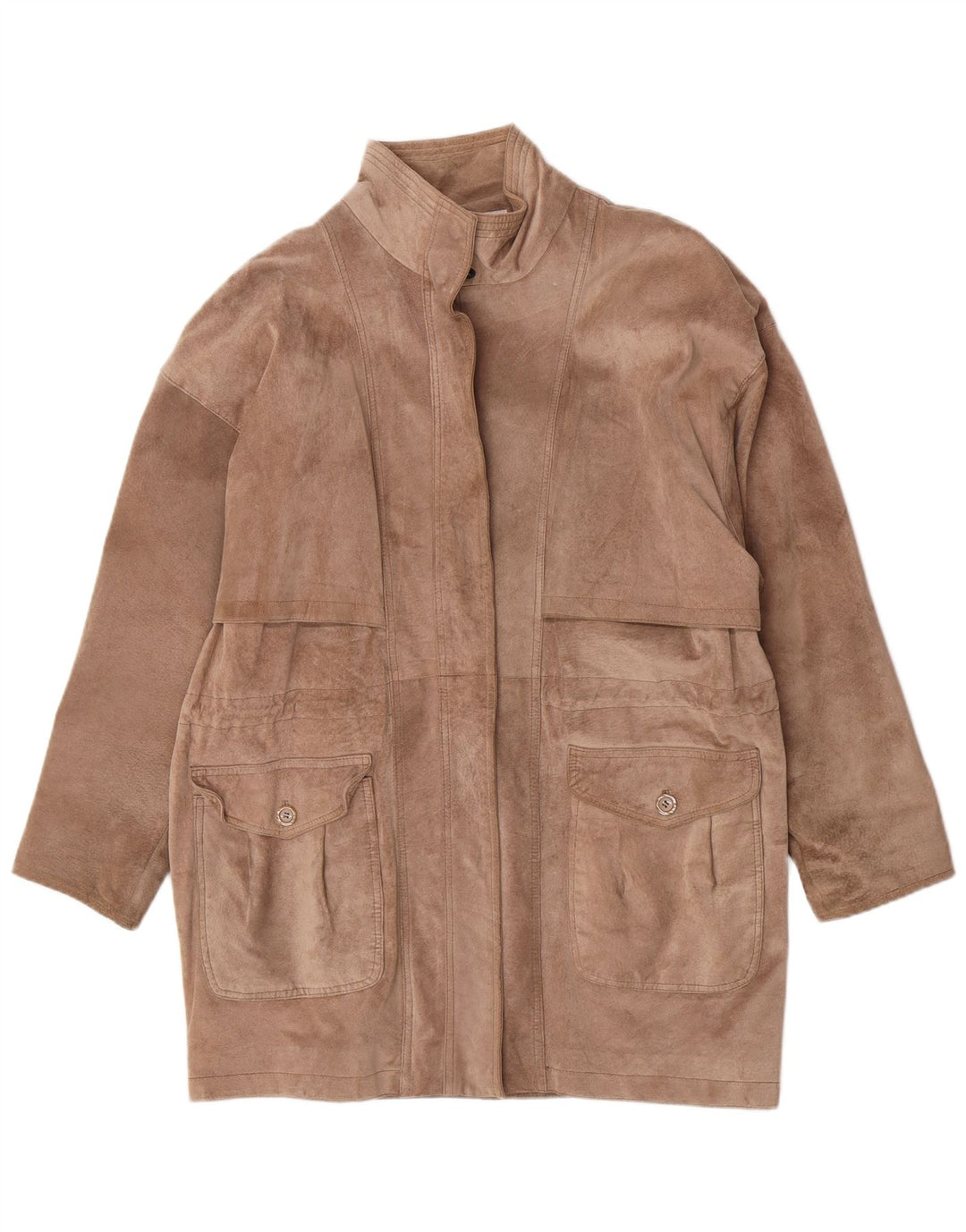 Soprabito in pelle scamosciata da donna Bagatelle US 10 grande in pelle marrone